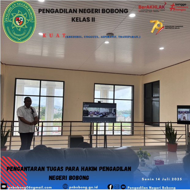 Pengantaran Alih Tugas Para Hakim Pengadilan Negeri Bobong 